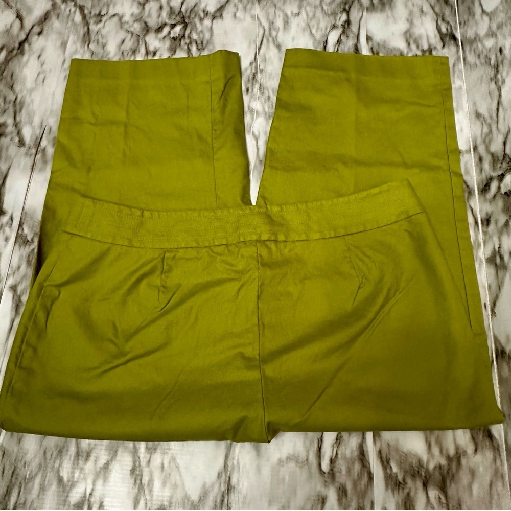 Josephine Chaus Spring Green Ankle Cropped Pants Ankle Capri Stylish Casual Fun - Picture 6 of 7